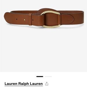 Tan/camel brown Leather women’s wide ring detail size small wide belt